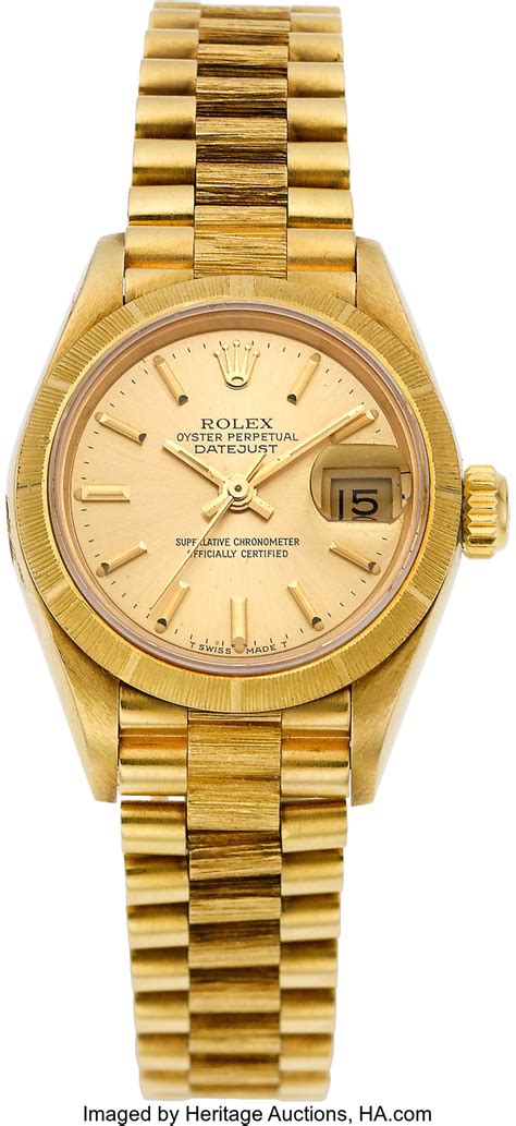 rolex 9235f|Rolex Ref. 69000 Lady's Gold Oyster Perpetual Datejust, circa 1986..